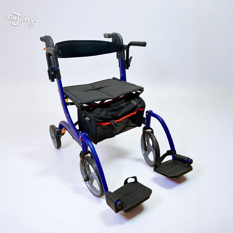 康復A&I 多功能二合一助步車(深藍)